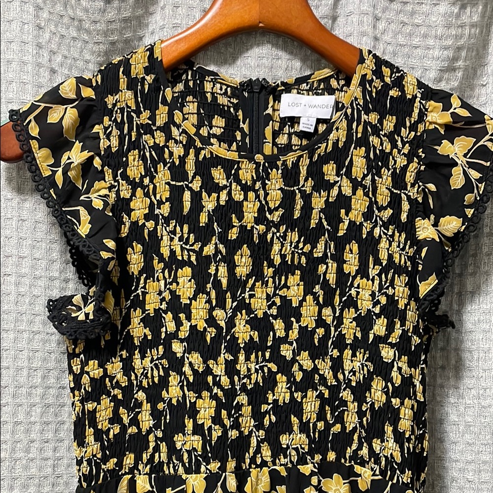 smocked midi dress beautiful and lined